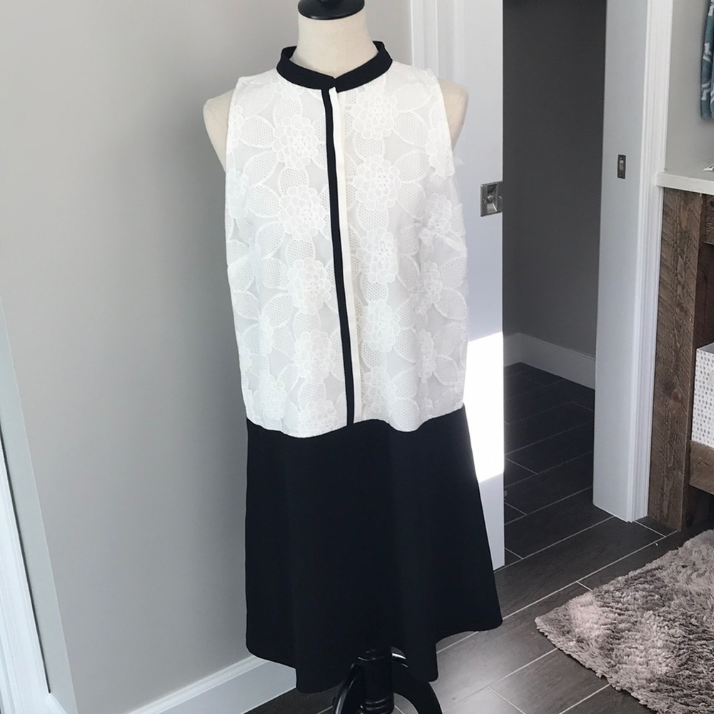 Pretty black and white unique dress